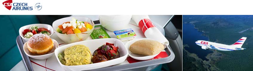 Czech Airlines: Представляет услугу Gourmet Menu.